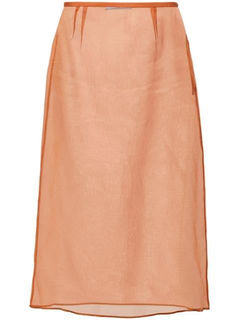 organza midi skirt by PRADA