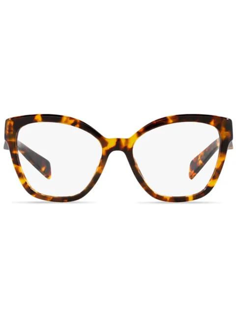 oversize-frame glasses by PRADA