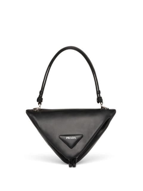 padded nappa leather top-handle bag by PRADA
