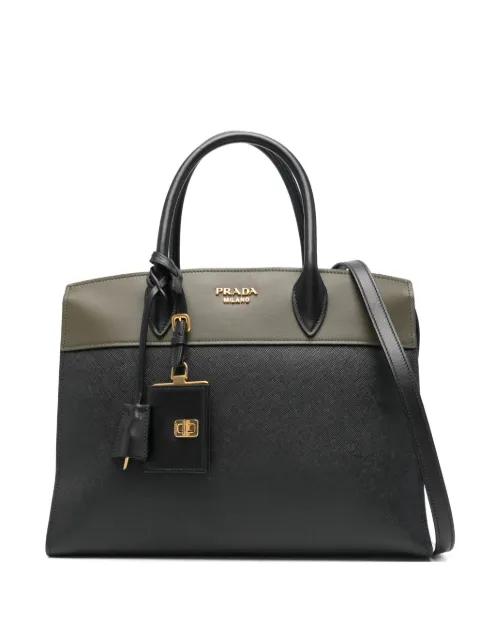 padlock-detail shoulder bag by PRADA
