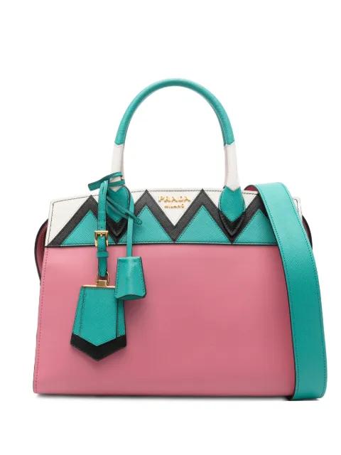 padlock-detail tote bag by PRADA
