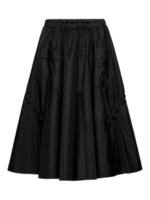 patch-pocket drawstring midi skirt by PRADA