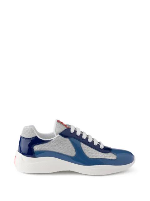 patent-leather and technical-fabric America's Cup sneakers by PRADA