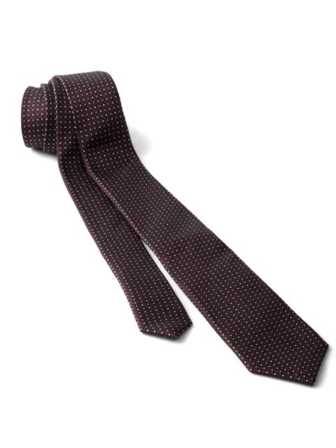 pattern silk tie by PRADA