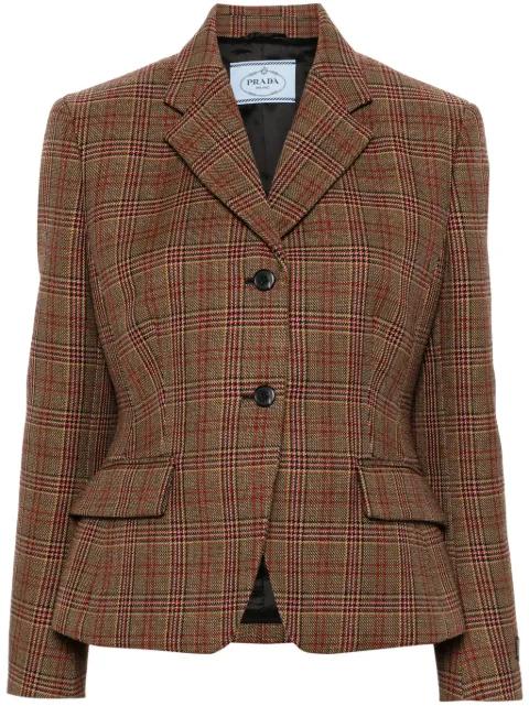 plaid-check blazer by PRADA