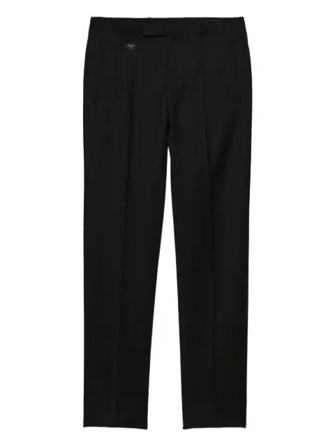 pleated-front wool trousers by PRADA
