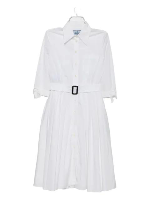 pleated shirt dress by PRADA 