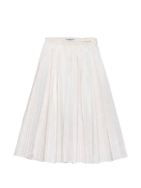 pleated silk faille skirt by PRADA