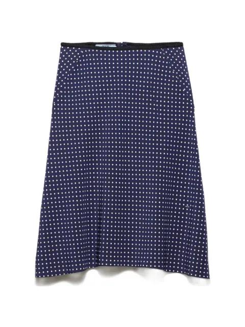 polka-dot marocain skirt by PRADA