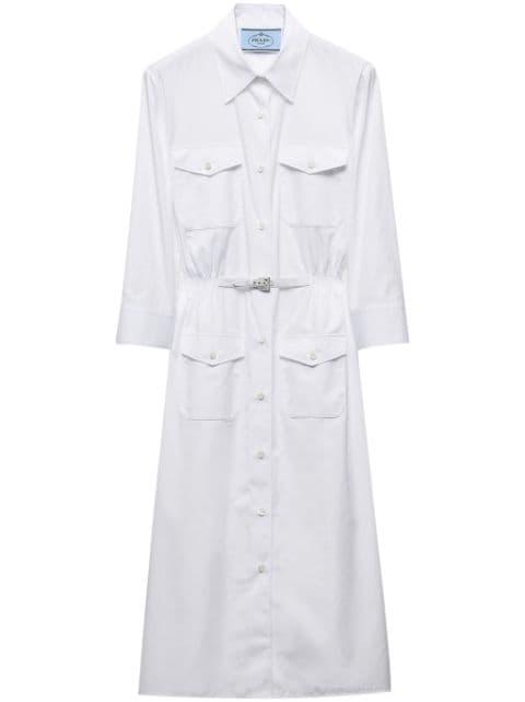 poplin shirt dress by PRADA