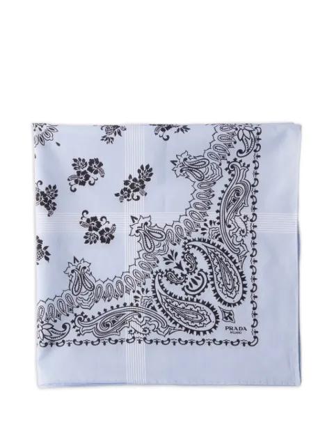 printed batiste scarf by PRADA
