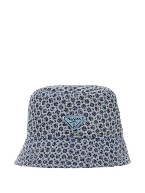 printed bucket hat by PRADA