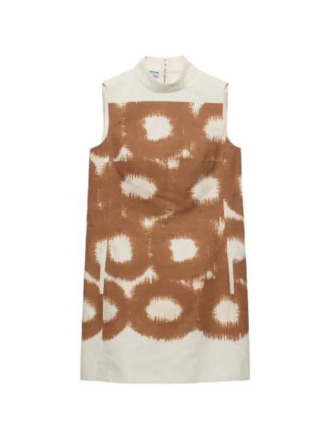 printed canvas mini-dress by PRADA
