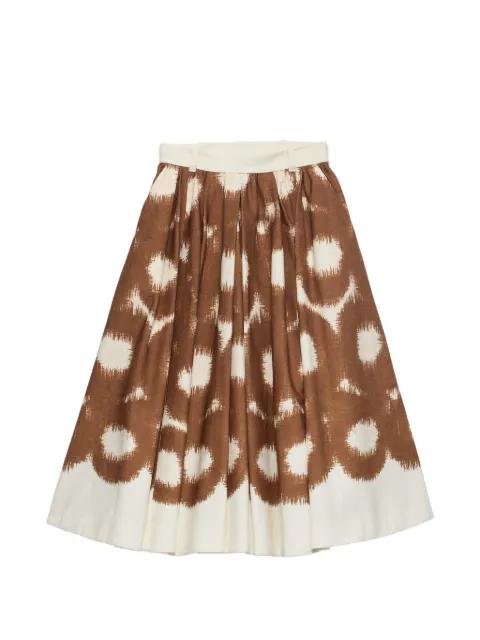 printed canvas skirt by PRADA