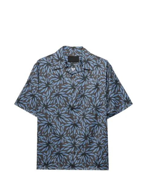 printed cotton bowling shirt by PRADA