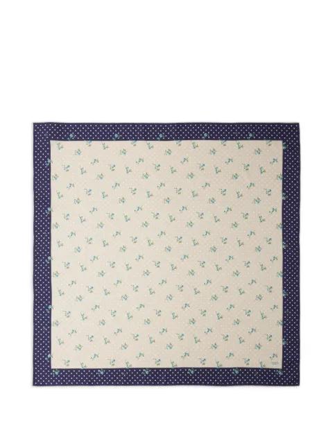 printed silk twill scarf 90 by PRADA