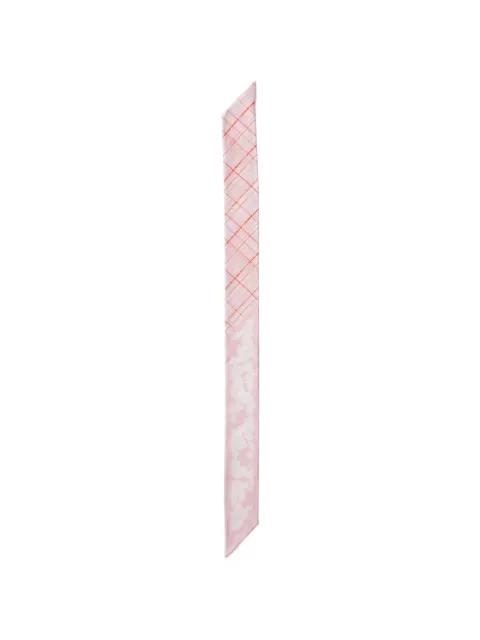 printed silk twill skinny scarf by PRADA
