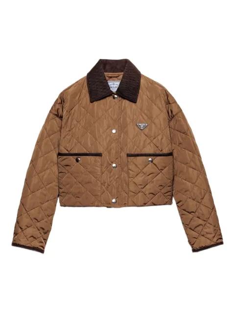 quilted corduroy-collar jacket by PRADA