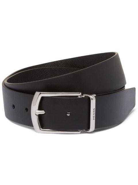 reversible Saffiano-leather belt by PRADA