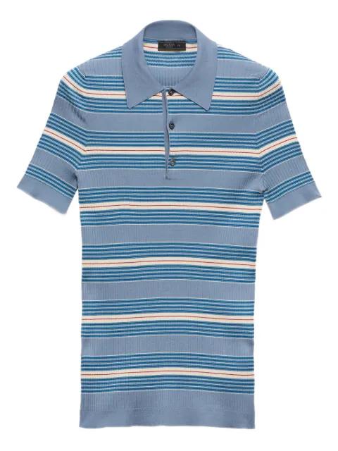 ribbed cotton polo shirt by PRADA