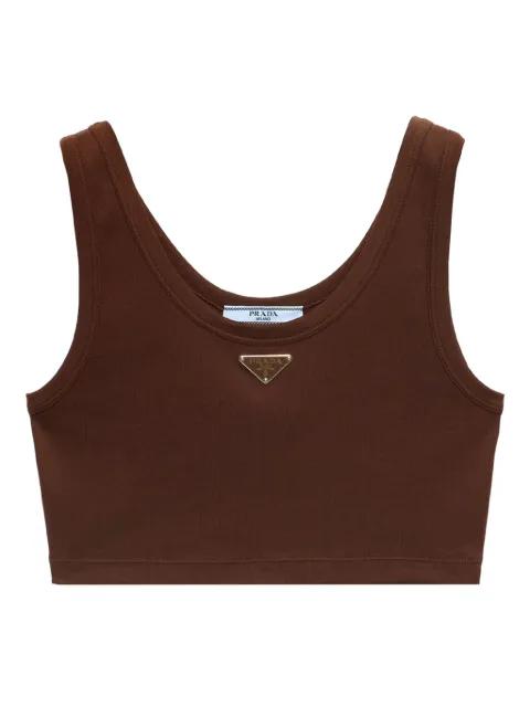 ribbed-knit tank top by PRADA