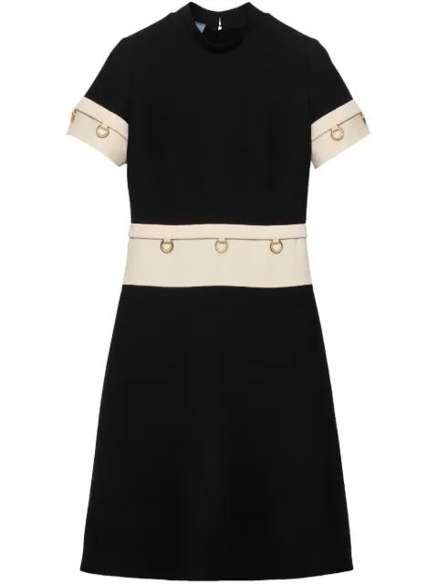 ring-detail midi dress by PRADA