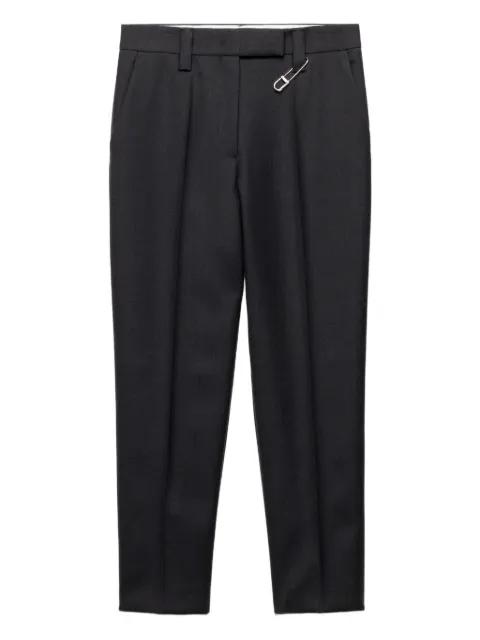 safety-pin gabardine trousers by PRADA