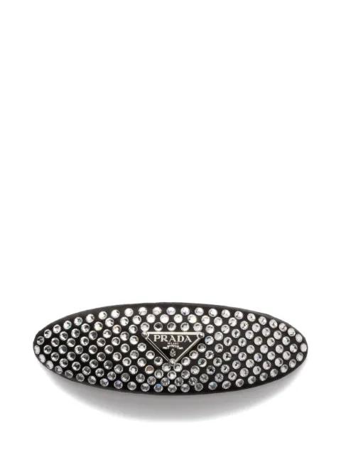 satin and crystal hair clip by PRADA