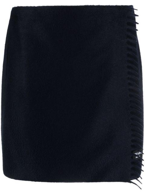 scarf-style cashmere miniskirt by PRADA