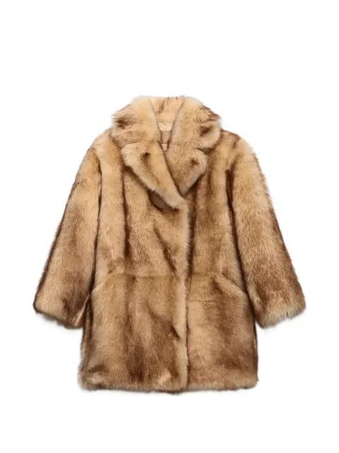 shearling caban coat by PRADA