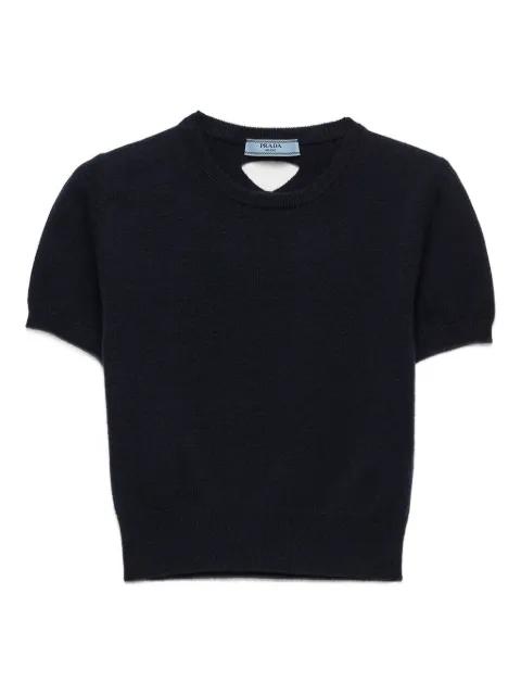 short-sleeve crew-neck sweater by PRADA