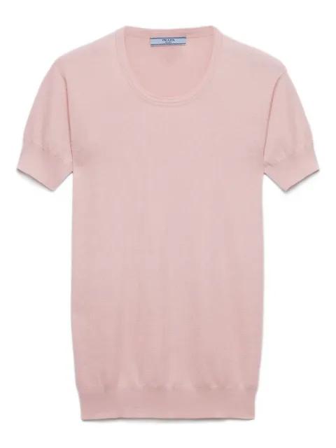 short-sleeve ribbed T-shirt by PRADA