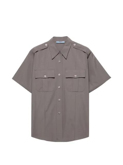 short-sleeved poplin shirt by PRADA