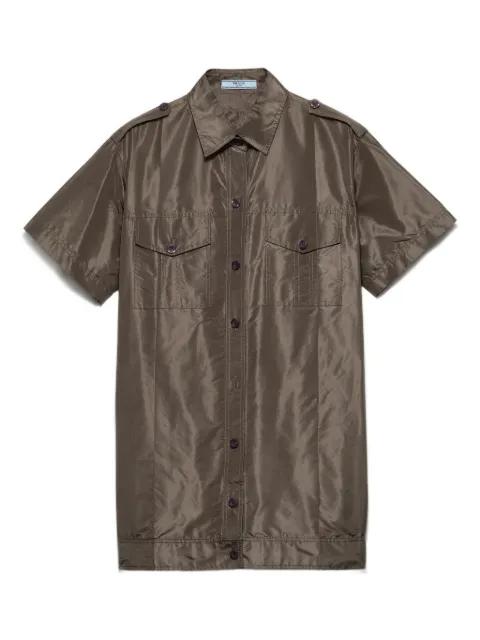 short-sleeved taffeta shirt by PRADA
