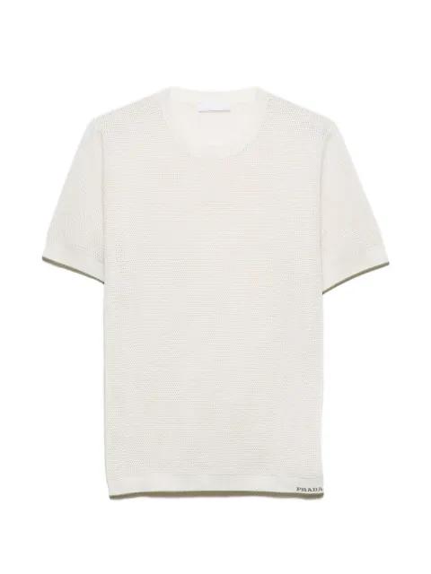 silk and cotton crew-neck sweater by PRADA