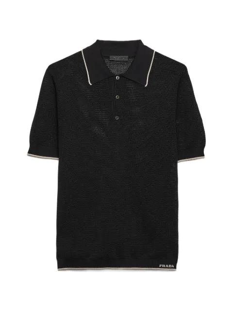 silk and cotton polo shirt by PRADA