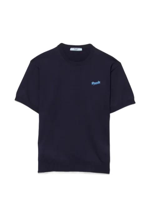 silk crew-neck sweater by PRADA
