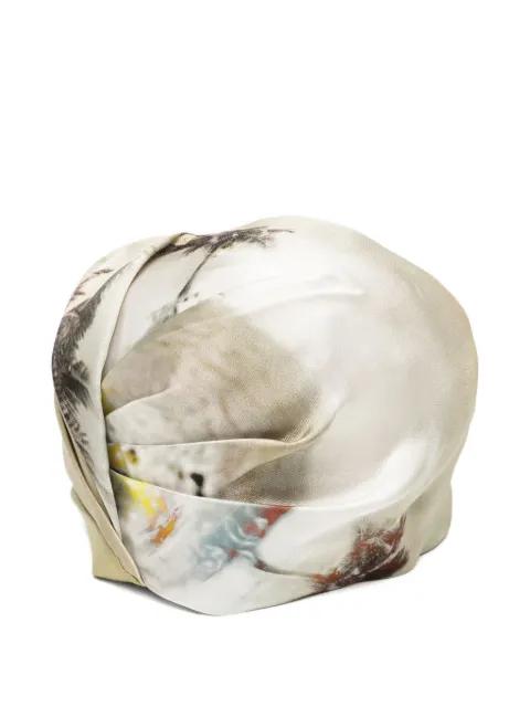silk floral hat by PRADA 