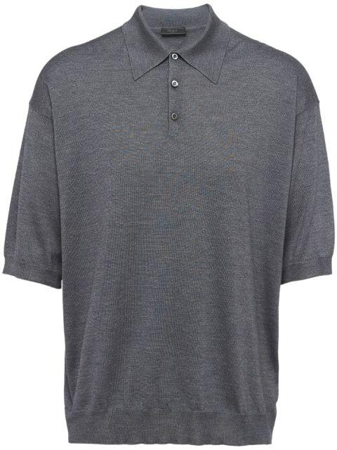silk polo shirt by PRADA