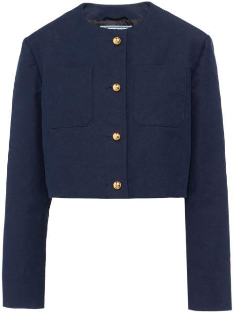 single-breasted cropped jacket by PRADA