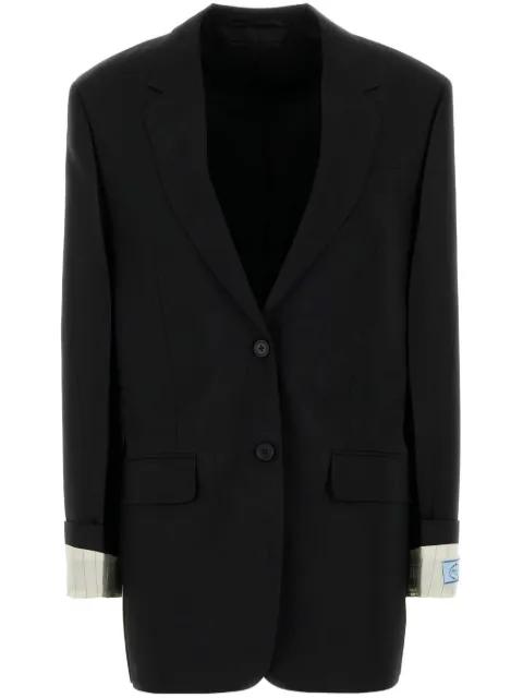 single-breasted kid mohair jacket by PRADA