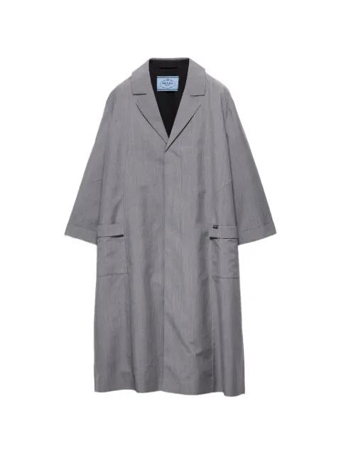 single-breasted light mohair coat by PRADA