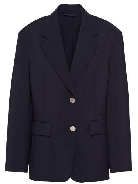 single-breasted wool blazer by PRADA