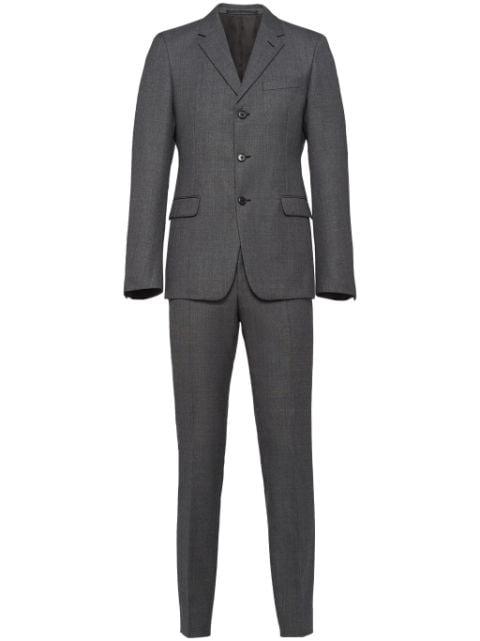 single-breasted wool suit by PRADA