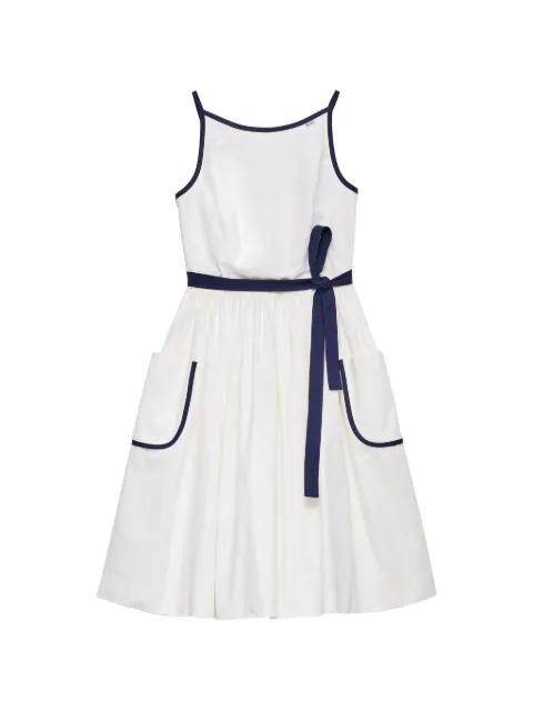 slubbed toile dress by PRADA