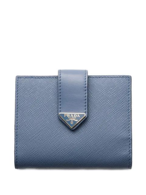 small Saffiano and smooth leather wallet by PRADA