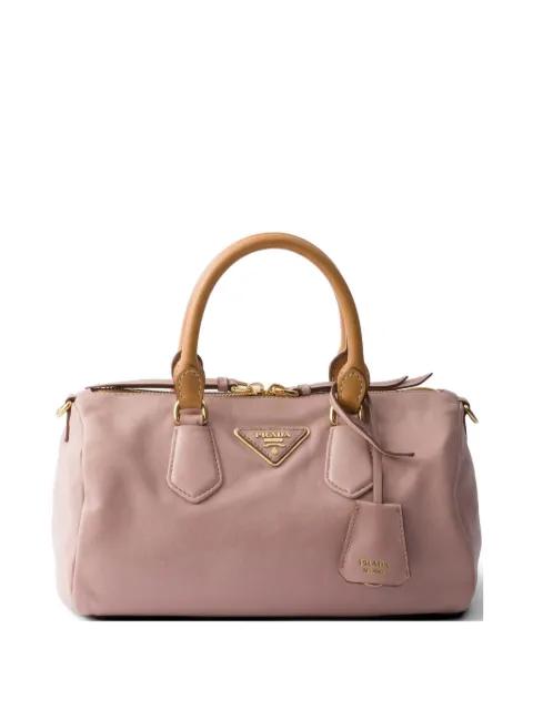 small leather top-handle bag by PRADA
