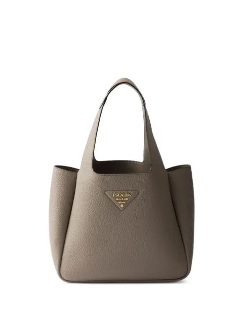 small leather tote bag by PRADA