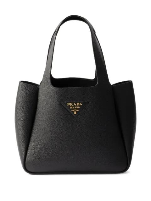 small leather tote bag by PRADA