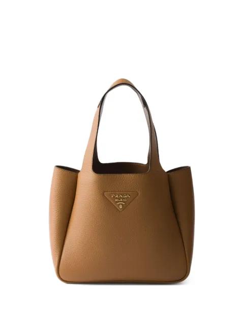 small leather tote bag by PRADA